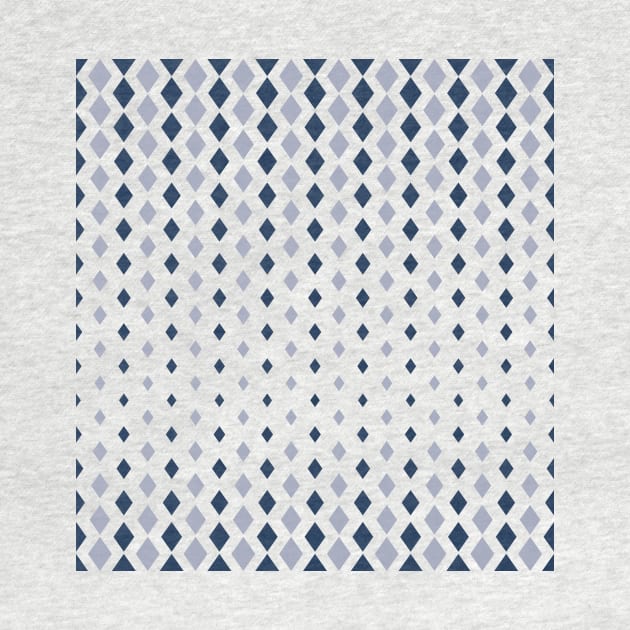 Blue color halftone argyle pattern by PaepaeEthnicDesign